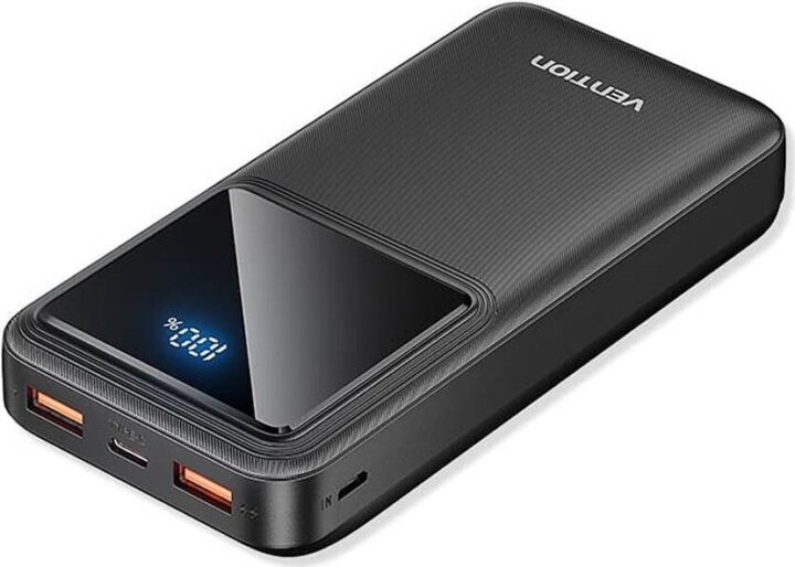 Vention FHLB0 Powerbank 20000mAh 22,5W (1-3A / 5-12V) - Fekete