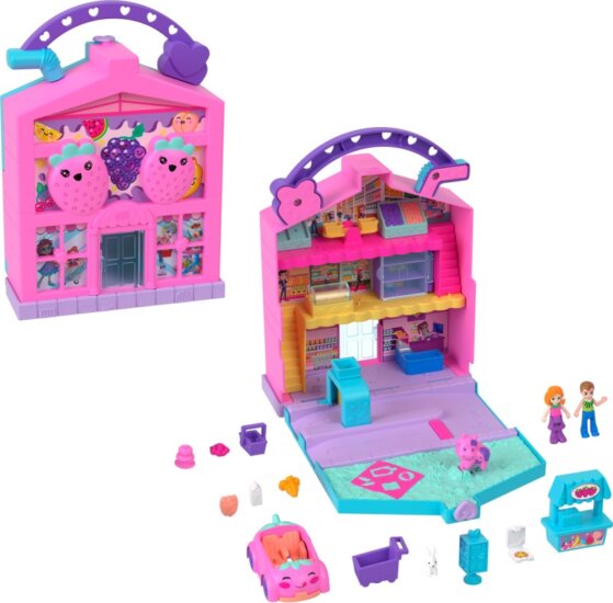 Mattel HRD45 Polly Pocket Set Pollyville Hordozható piac