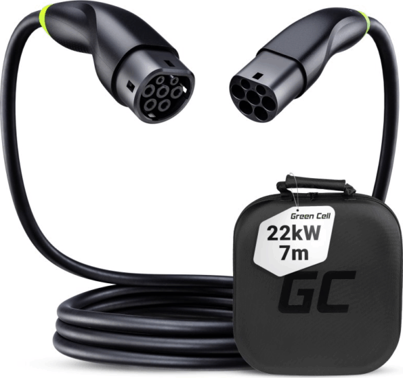 Green Cell Snap Type-2 Elektromos autó töltőkábel 7m (22 kW - 32A)