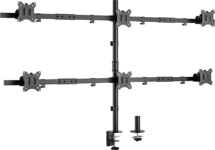 Equip 650160 17"-32" LCD TV/Monitor asztali tartó - Fekete (6 kijelző)