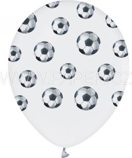 Godan Focilabda mintás fehér lufi (5 darabos)