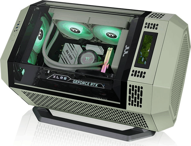 Thermaltake AC-074-ONENAN-A1 Tower 300 Számítógépház állványcsomag - Világoszöld