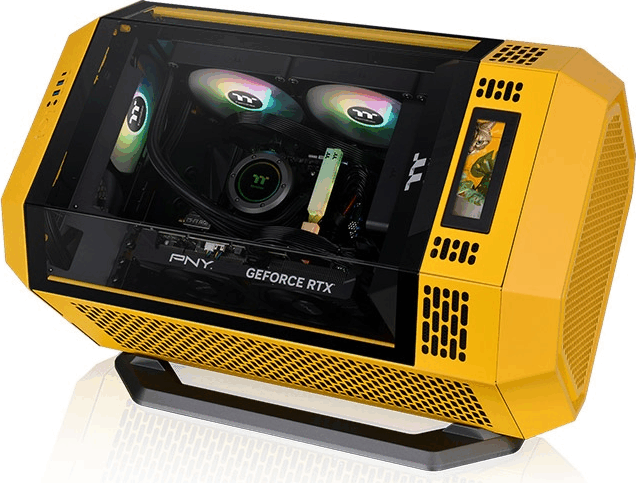 Thermaltake AC-074-ON4NAN-A1 Tower 300 Számítógépház állványcsomag - Sárga