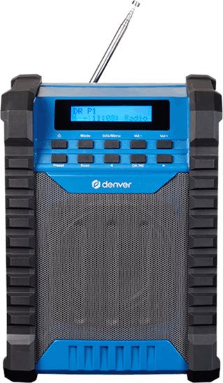 Denver WRD-60 Hordozható bluetooth hangszóró - Fekete/Kék