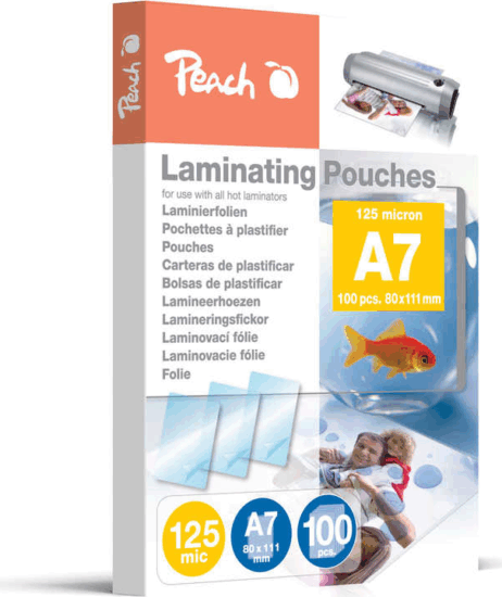 Peach PP525-05 A7 125 mikron Lamináló fólia (100 db / csomag)