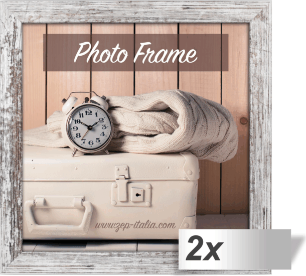 ZEP V21306 Nelson 6 34,6x34,6 Képkeret - Fehér/barna (2 darab)