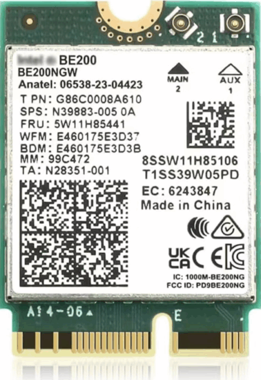 Intel Wi-Fi 7 BE200 Wireless M.2 kártya Intel Wi-Fi 7 BE200 Wireless M.2 kártya