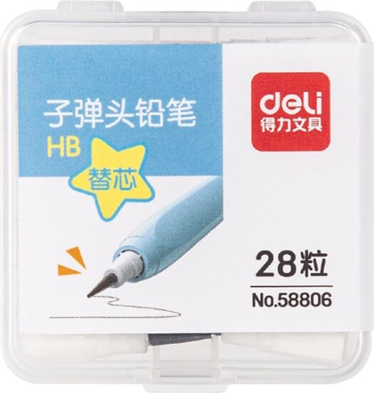 Deli 28 darabos Tolóbetét Utántöltő - 0.5mm / Grafit (28 db) Deli 28 darabos Tolóbetét Utántöltő - 0.5mm / Grafit (28 db)