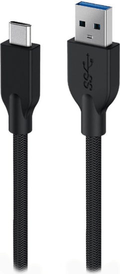 Genius ACC-A2CC-3A USB-A apa - USB-C apa adat és töltőkábel - Fekete (1m)