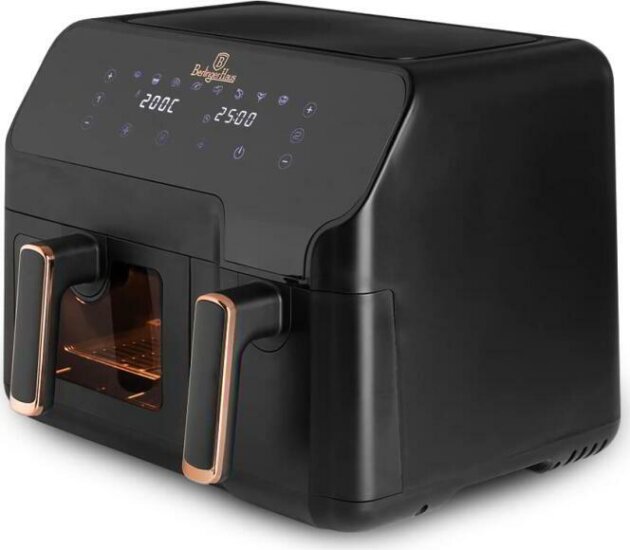 Berlinger Haus BH/9467 5,5L+3,5L dupla forrólevegős fritőz - Fekete-Rose gold Berlinger Haus BH/9467 5,5L+3,5L dupla forrólevegős fritőz - Fekete-Rose gold