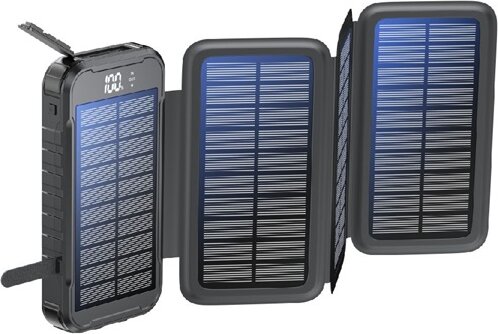 Boompods Neutron Fold Solar Powerbank 16000mAh 10W (2.1A / 5V) - Fekete
