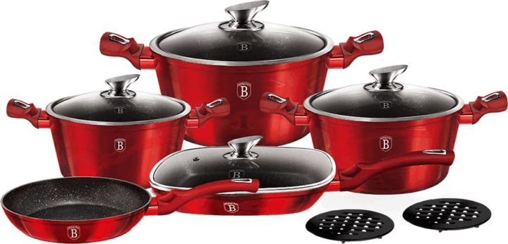 Berlinger Haus BH/7142 Metallic Line Burgundy Edition Edénykészlet - Piros (11 részes)