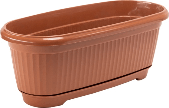 Flair Flora 45cm virágláda alátéttel - Terrakotta