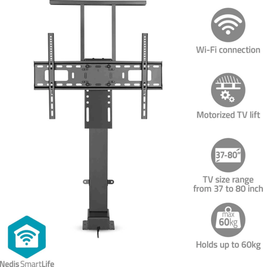 Nedis TVSM5840BK 37-80" LCD TV/Monitor Motoros Állvány - Fekete Nedis TVSM5840BK 37-80" LCD TV/Monitor Motoros Állvány - Fekete