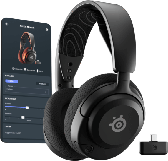 Steelseries Arctis Nova 5 Wireless Gaming Headset - Fekete Steelseries Arctis Nova 5 Wireless Gaming Headset - Fekete