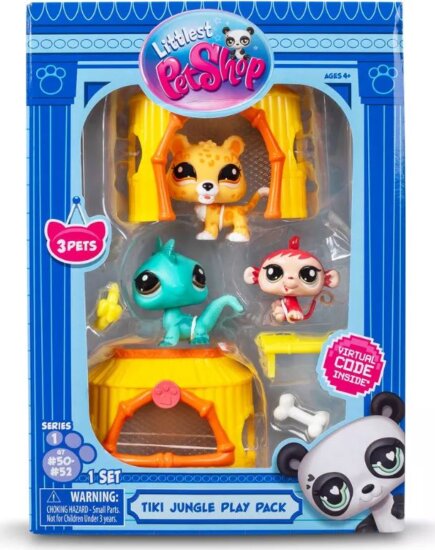 Littlest Pet Shop Figura csomag, 1. széria, 3 db-os - Dzsungel