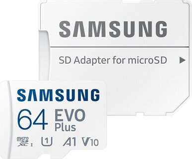 Samsung 64GB Evo Plus microSDXC UHS-I CL10 Memóriakártya + Adapter