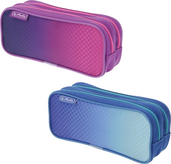 Herlitz Dip Dye Mix cipzáras Dupla tolltartó - Pink / Kék