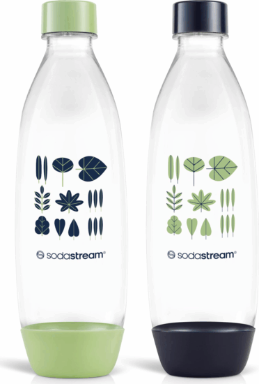 SodaStream BO Fuse Duo Szénsavasító palack 1l Zöld/Kék Mintás - 2db/csomag
