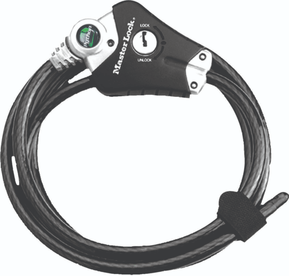 Master Lock Python 8428EURDPRO Kulcsos Kerékpár zár - Fekete