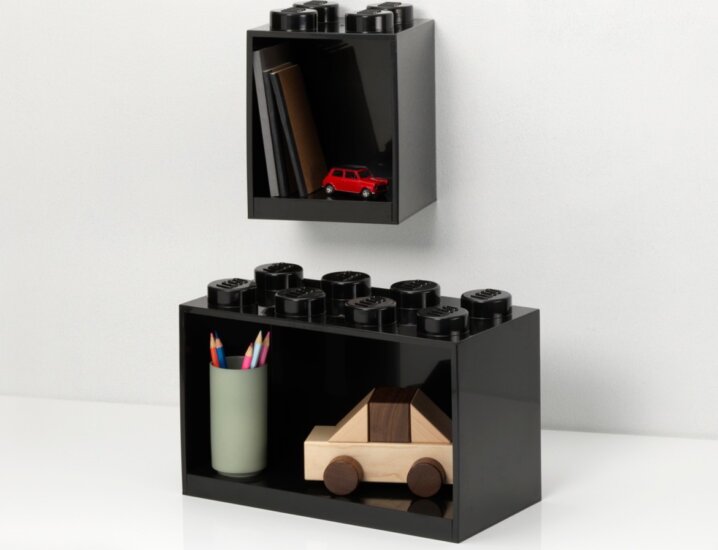 LEGO 41171733 Room Copenhagen Asztali / Fali tároló polc - Fekete