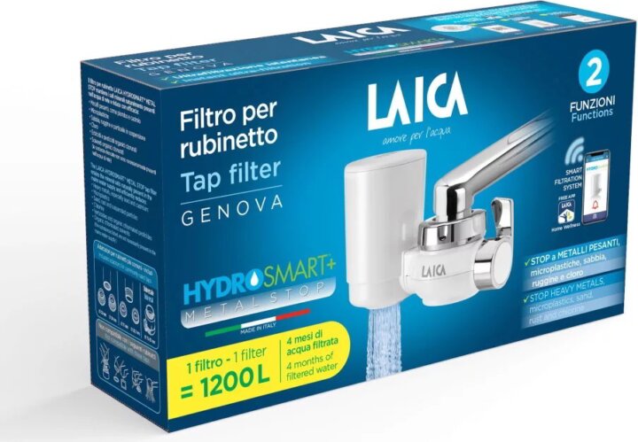 Laica Genova Metal Stop HYDROSMART Csapra szerelhető vízszűrő rendszer