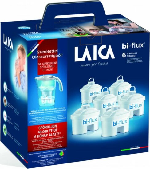 Laica Stream Line Vízszűrő kancsó 2,25L + 6db Bi-Flux szűrőbetét