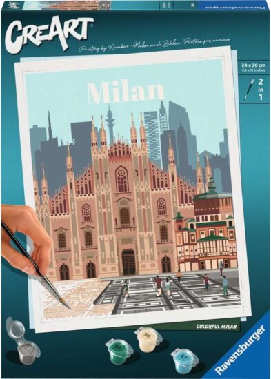 Ravensburger 23688 - CreArt Színes Milánó Számfestő Készlet
