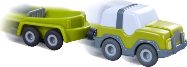 HABA 306687 - Terepjáró Utánfutóval Fa autópálya kiegészítő jármű