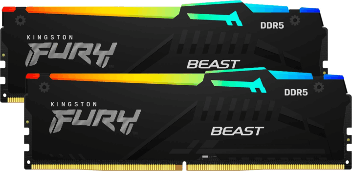 Kingston 32GB / 6800 HyperX Fury RGB Black DDR5 RAM KIT (2x16GB)