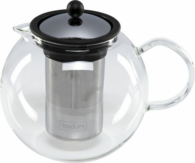 Bodum ASSAM Üveg Teáskanna 1,5L - Fekete / Inox