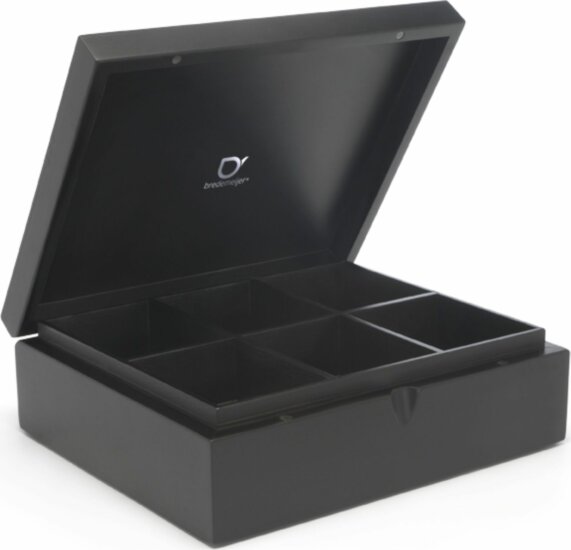 Bredemeijer 6 rekeszes Tea Filter Teás doboz - Fekete