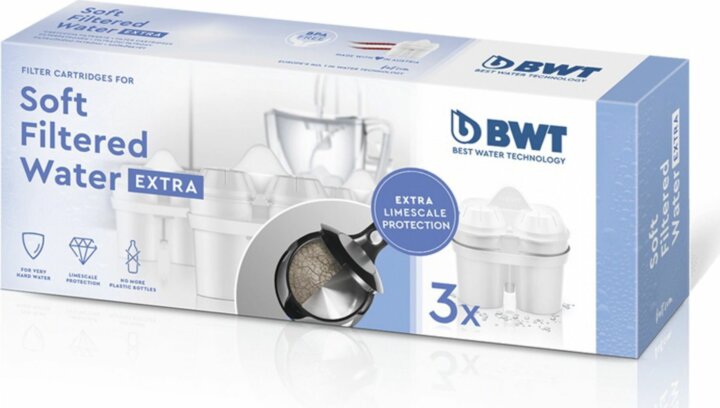 BWT 814873 Soft Filtered Water EXTRA vízszűrő patron készlet 3 db - Fehér