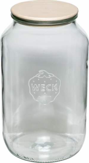 WECK 121452 Konyhai üveg tároló fa fedővel 3,0L