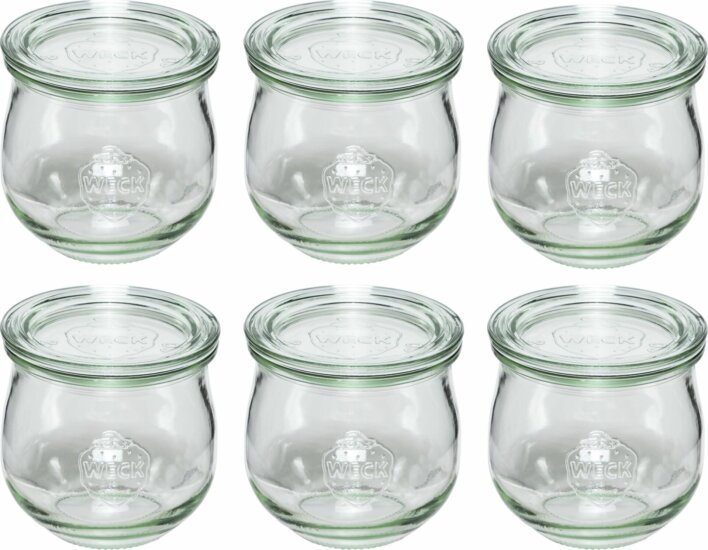 WECK 109111 Tulipán formájú üveg tároló 6 darabos készlet 370ml WECK 109111 Tulipán formájú üveg tároló 6 darabos készlet 370ml