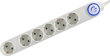 Home NV 06TK/WH Elosztó 6 aljzatos 1,5m - Fehér Home NV 06TK/WH Elosztó 6 aljzatos 1,5m - Fehér