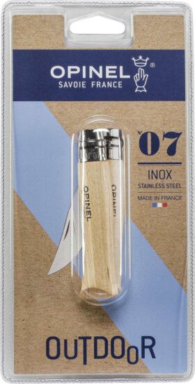 Opinel 000654 No.07 Összecsukható Zsebkés - Fa markolattal