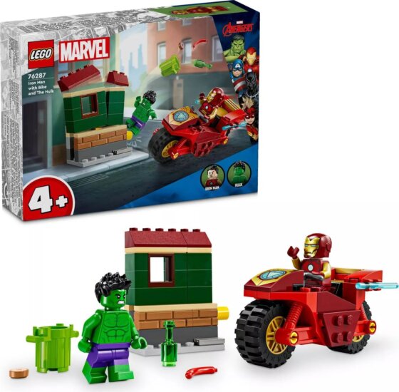 LEGO® Marvel: 76287 - Vasember motorral és Hulk 76287 LEGO® Marvel: 76287 - Vasember motorral és Hulk 76287