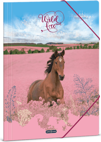 Ars Una Wild And Free 24 (5359) A4 gumis mappa Vágtázó ló képpel