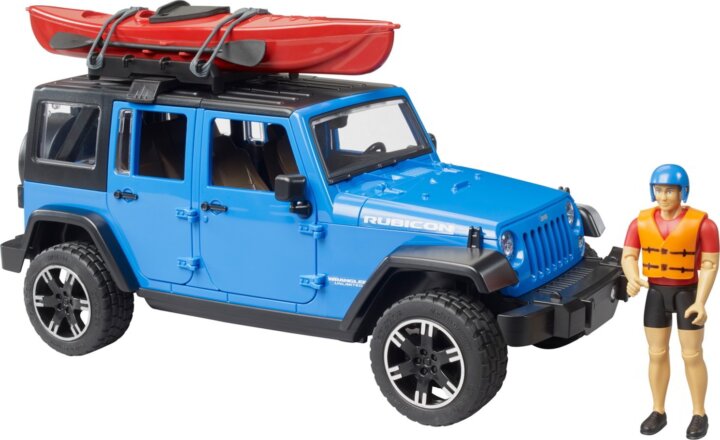 Bruder 02529 Jeep Wrangler Rubicon Unlimited terepjáró kajakkal és figurával Bruder 02529 Jeep Wrangler Rubicon Unlimited terepjáró kajakkal és figurával