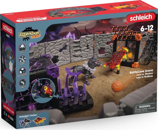 Schleich 42673 Eldrador Creatures csatabarlang aréna - Láva vs Árnyék játékfigurák