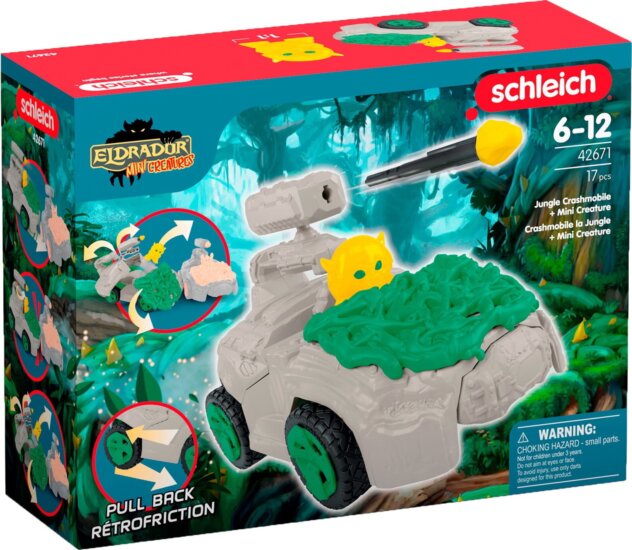 Schleich 42671 Eldrador Creatures Dzsungel jármű Mini lénnyel játékfigura - Zöld