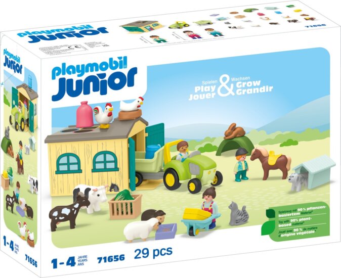 Playmobil 71656 Junior - Kalandos Tanya Traktorral és Állatbarátokkal Építőjáték