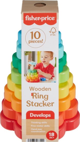 Fisher Price HXT77 Fa Piramis gyűrűpakoló ügyességi Építőjáték