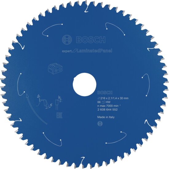 Bosch Expert Laminált Fa Körfűrészlap Ø 216mm 66 fog Bosch Expert Laminált Fa Körfűrészlap Ø 216mm 66 fog