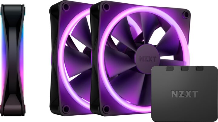 NZXT F120 RGB DUO Triple PWM 120mm Rendszerhűtő ventilátor 2db - Fekete