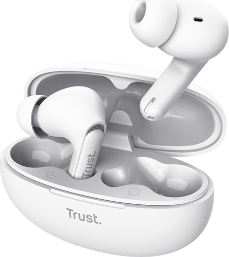 Trust 25173 Yavi TWS Wireless In-Ear Fülhallgató Headset - Fehér Trust 25173 Yavi TWS Wireless In-Ear Fülhallgató Headset - Fehér