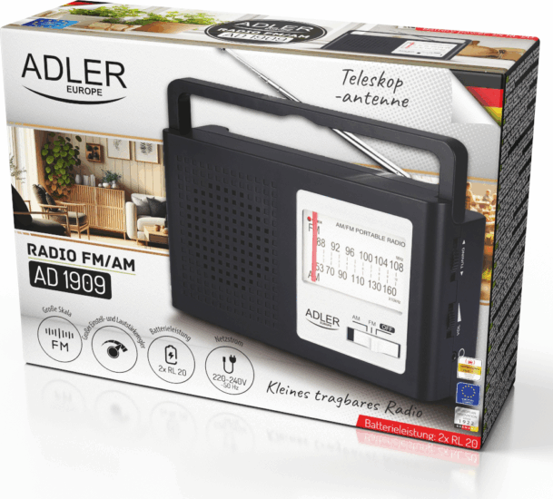 Adler AD 1909 AM/FM Asztali Rádió