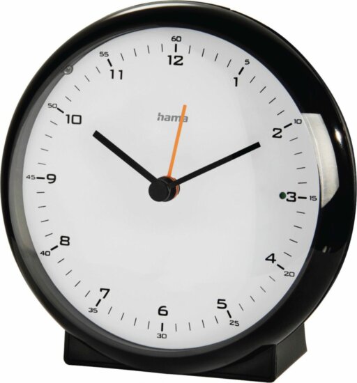 Hama 186317 Elegance Pro Rádióvezérelt Analóg ébresztőóra - Fehér/Fekete