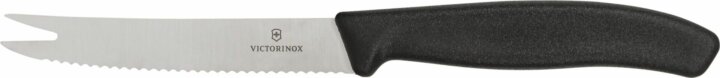 Victorinox V-6.78 63 Klasszikus sajt és kolbászvágó kés 11cm - Fekete Victorinox V-6.78 63 Klasszikus sajt és kolbászvágó kés 11cm - Fekete